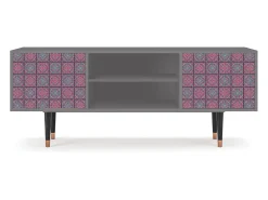Móvel De Tv| Mueble de TV - 170х69х48 cm - T2 - Riviera Mosaic, Cinza Cinzento