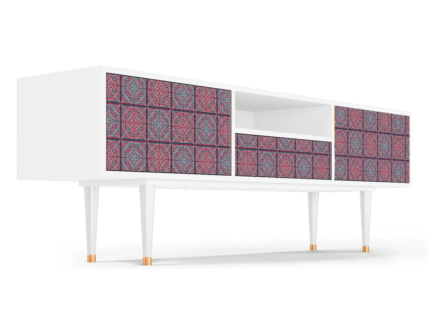 Online Mueble de TV - 170х59х41 cm - T6 - Riviera Mosaic, Branco Bege