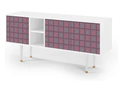 Móvel De Tv* Mueble de TV - 150х69х41 cm - T5 - Riviera Mosaic, Branco Bege