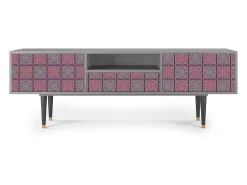 Móvel De Tv| Mueble de TV - 170х59х41 cm - T6 - Riviera Mosaic, Cinza Cinzento