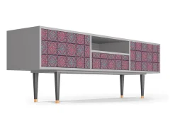 Móvel De Tv| Mueble de TV - 170х59х41 cm - T6 - Riviera Mosaic, Cinza Cinzento