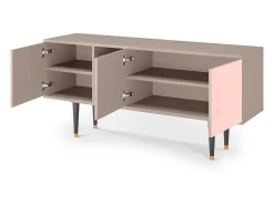Móvel De Tv| Mueble de TV - 150х69х41 cm - T5 - Rose Quartz, Latte Bege