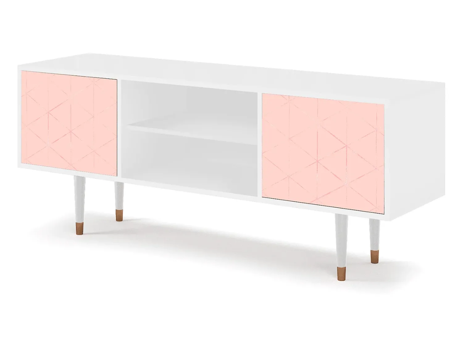 Móvel De Tv* Mueble de TV - 170х69х48 cm - T2 - Rose Quartz, Branco Bege