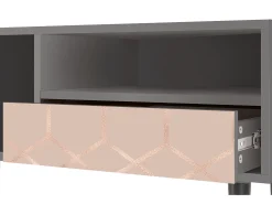 Mueble de TV - 115х59х48 cm - T3 - Rose Honeycomb, Cinza^ Móvel De Tv