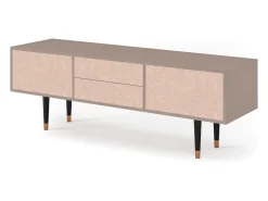 Móvel De Tv* Mueble de TV - 170х59х48 cm - T4 - Rose Honeycomb, Latte Bege