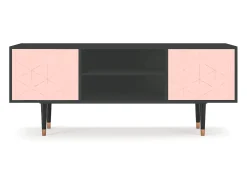 Móvel De Tv| Mueble de TV - 170х69х48 cm - T2 - Rose Quartz, Antracite Cinza antracite