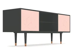 Móvel De Tv| Mueble de TV - 170х69х48 cm - T2 - Rose Quartz, Antracite Cinza antracite