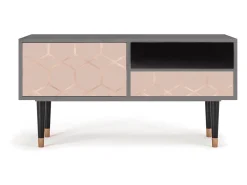 Mueble de TV - 115х59х48 cm - T3 - Rose Honeycomb, Areia^ Móvel De Tv