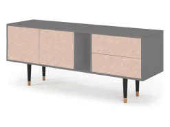 Mueble de TV - 170х69х48 cm - T1 - Rose Honeycomb, Cinza^ Móvel De Tv