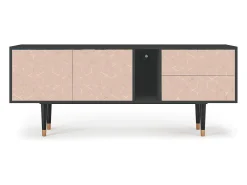 Móvel De Tv| Mueble de TV - 170х69х48 cm - T1 - Rose Honeycomb, Antracite Cinza antracite