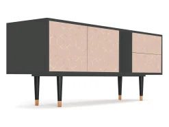 Móvel De Tv| Mueble de TV - 170х69х48 cm - T1 - Rose Honeycomb, Antracite Cinza antracite