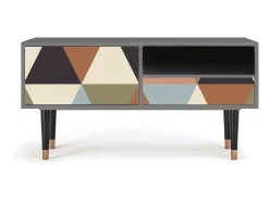 Móvel De Tv* Mueble de TV - 115х59х48 cm - T3 - Royal Triangles, Areia Bege