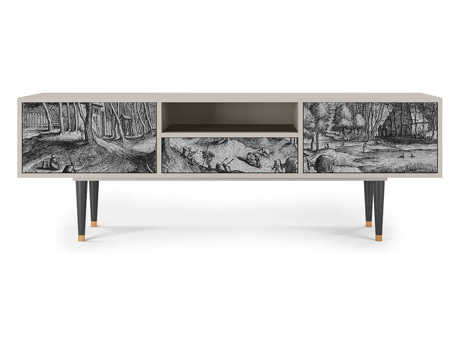Mueble de TV - 170х59х41 cm - T6 - Rusticorum, Areia^ Móvel De Tv