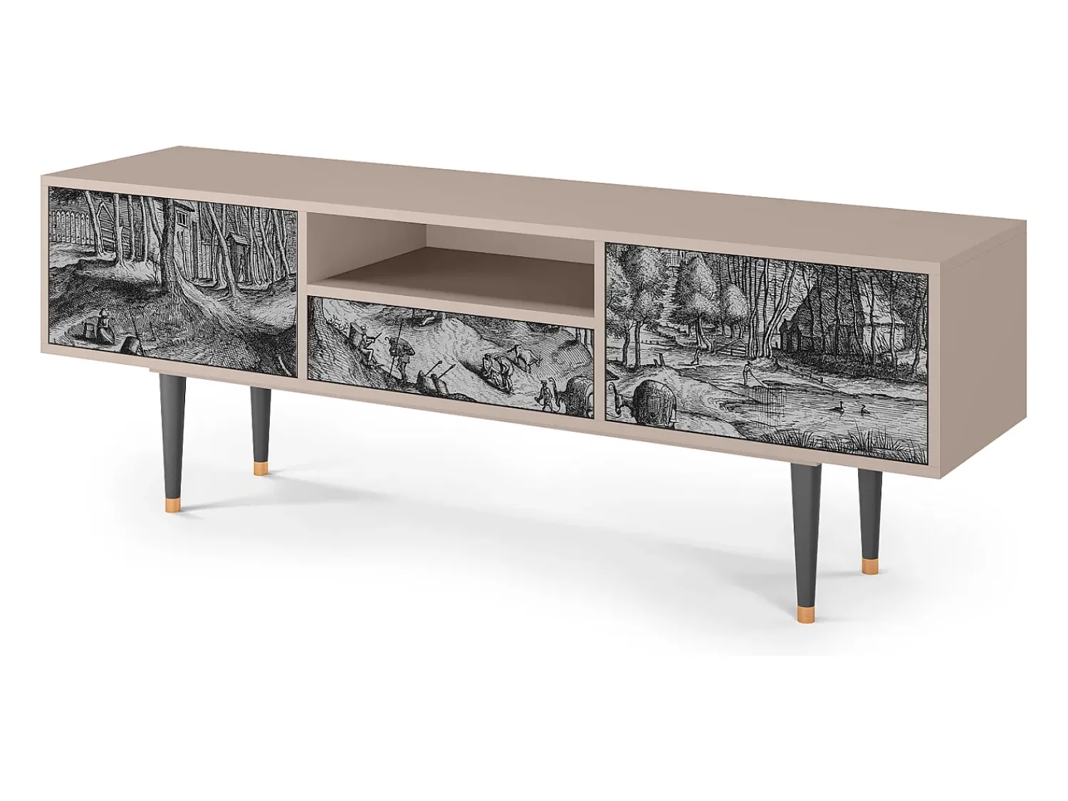 Mueble de TV - 170х59х41 cm - T6 - Rusticorum, Areia^ Móvel De Tv