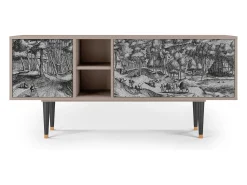 Móvel De Tv| Mueble de TV - 150х69х41 cm - T5 - Rusticorum, Areia Bege