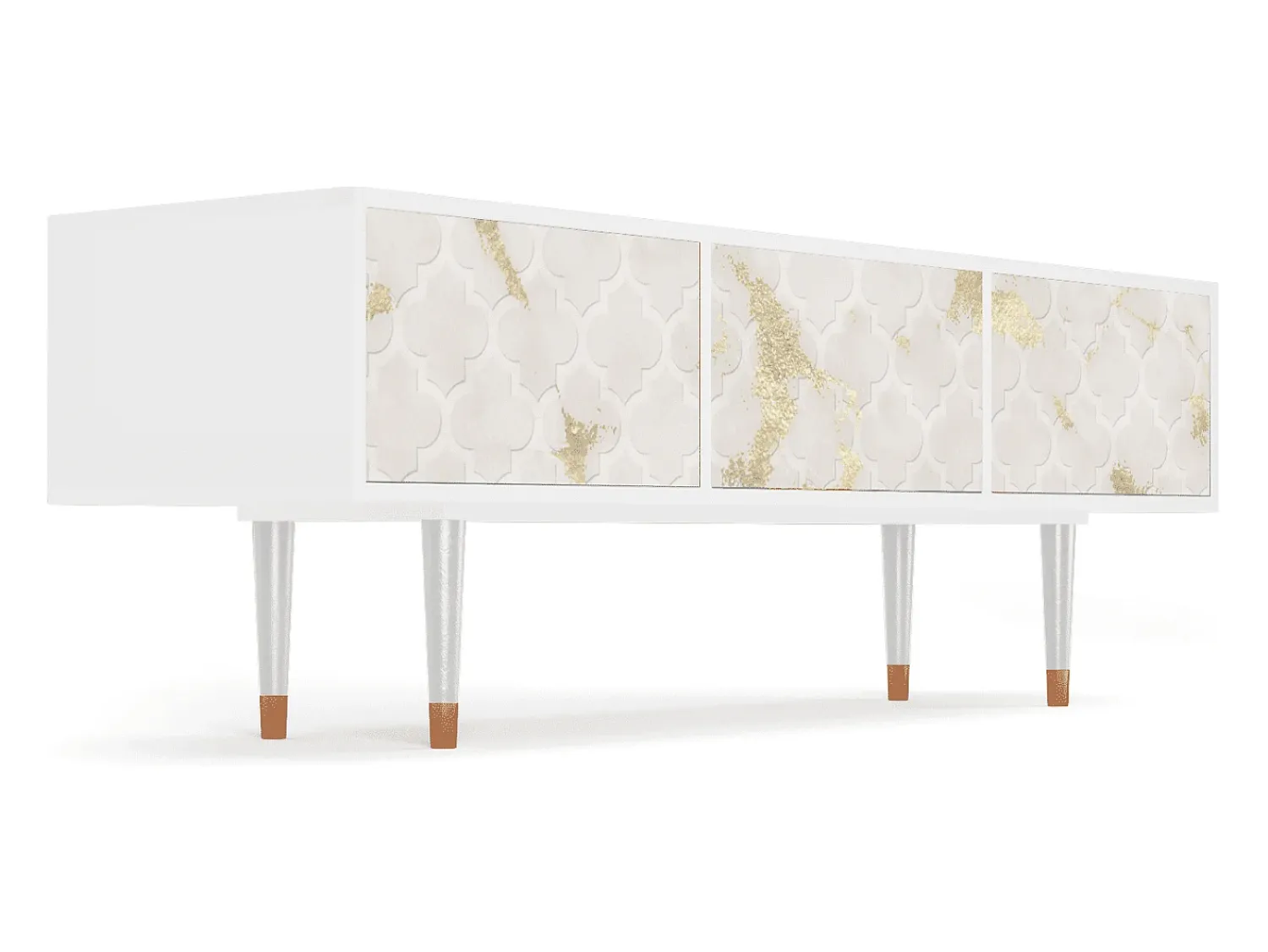 Móvel De Tv| Mueble de TV - 170х59х48 cm - T4 - Sahara desert, Branco Bege