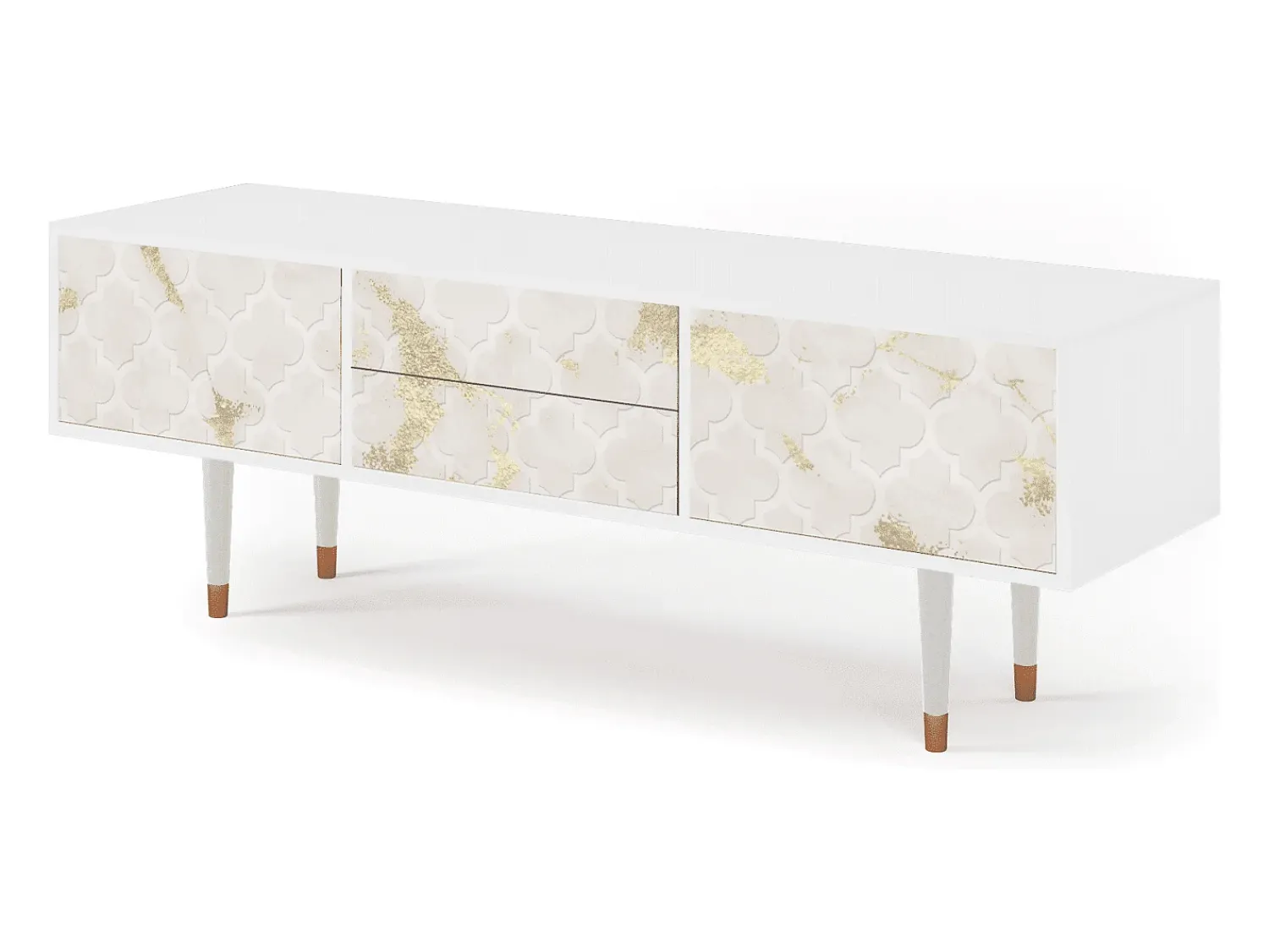 Móvel De Tv| Mueble de TV - 170х59х48 cm - T4 - Sahara desert, Branco Bege