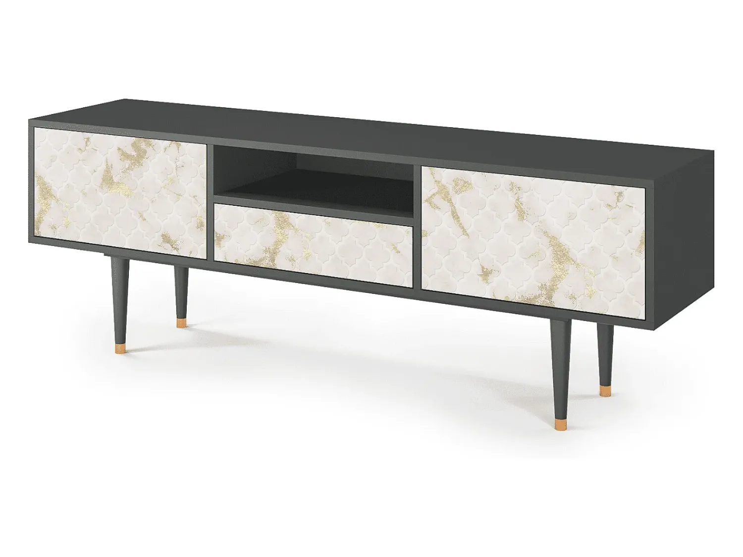 Móvel De Tv| Mueble de TV - 170х59х41 cm - T6 - Sahara desert, Antracite Cinza antracite