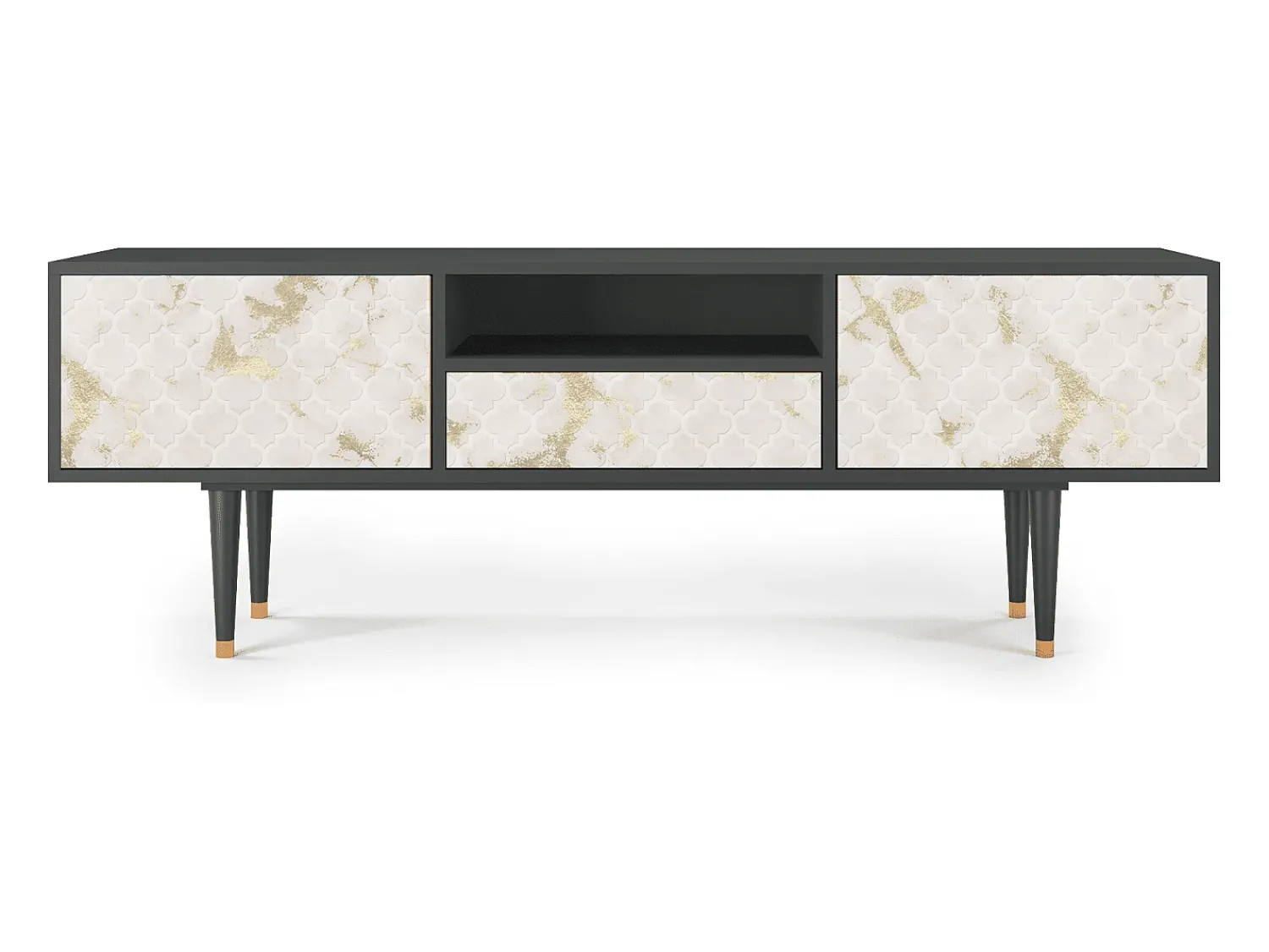 Móvel De Tv| Mueble de TV - 170х59х41 cm - T6 - Sahara desert, Antracite Cinza antracite