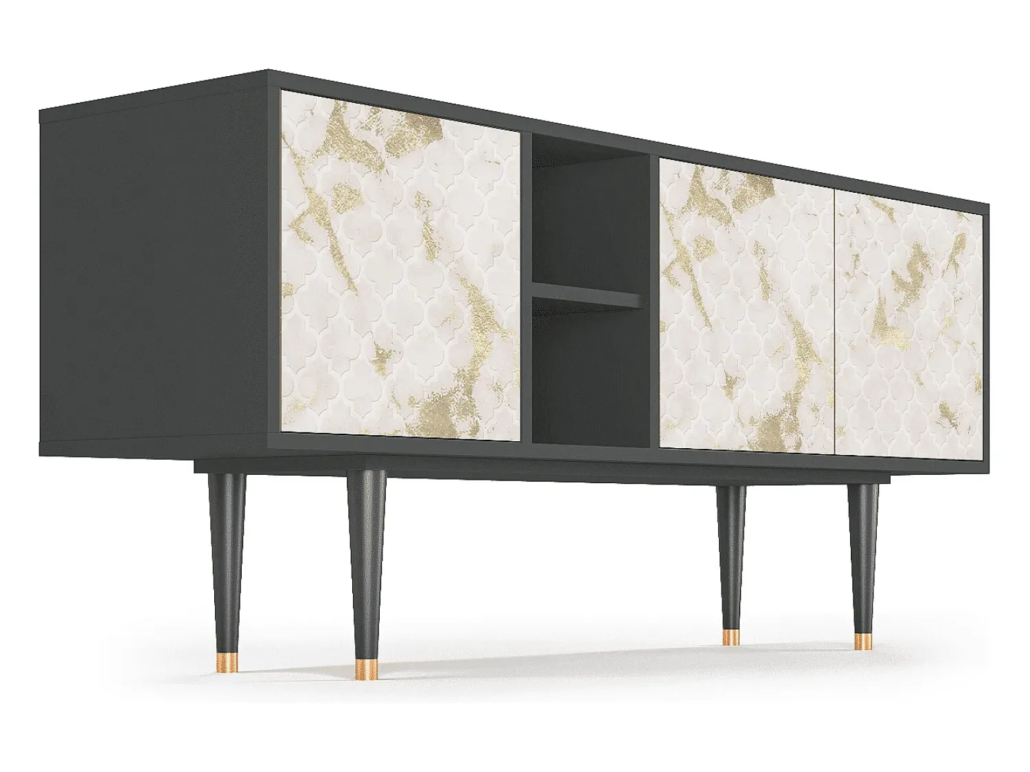 Mueble de TV - 150х69х41 cm - T5 - Sahara desert, Antracite^ Móvel De Tv