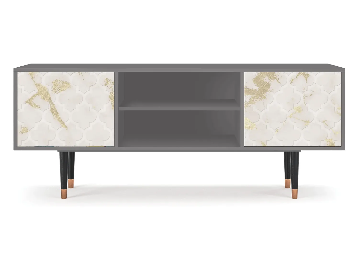 Móvel De Tv| Mueble de TV - 170х69х48 cm - T2 - Sahara desert, Cinza Cinzento