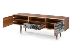 Móvel De Tv* Mueble de TV - 170х59х41 cm - T6 - Saint Martin, Nogueira Castanho