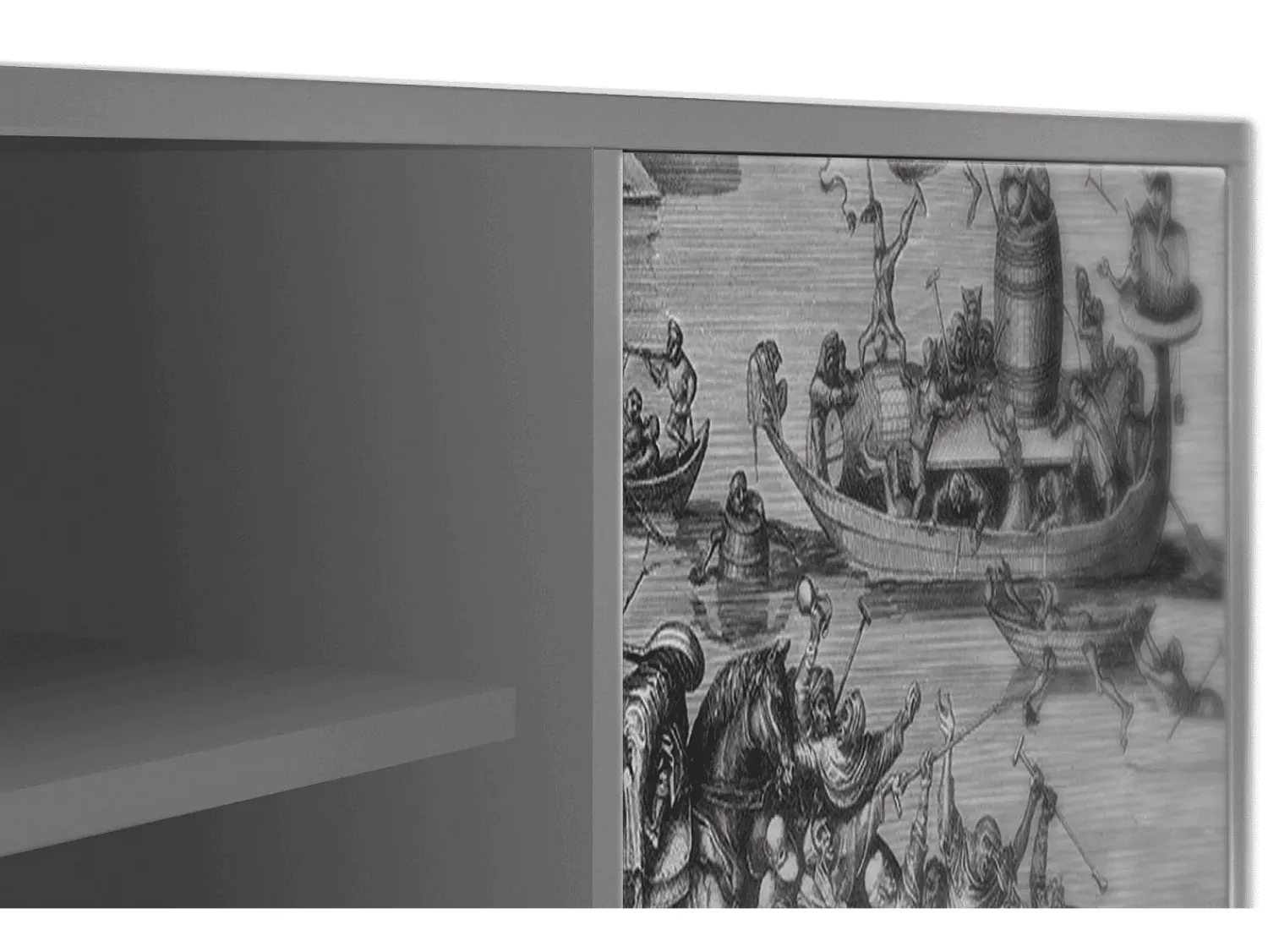 Sale Mueble de TV - 170х69х48 cm - T2 - Saint Martin, Cinza Cinzento
