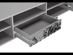 Móvel De Tv| Mueble de TV - 170х59х41 cm - T6 - Saint Martin, Cinza Cinzento