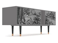 Móvel De Tv| Mueble de TV - 170х69х48 cm - T1 - Saint Martin, Cinza Cinzento