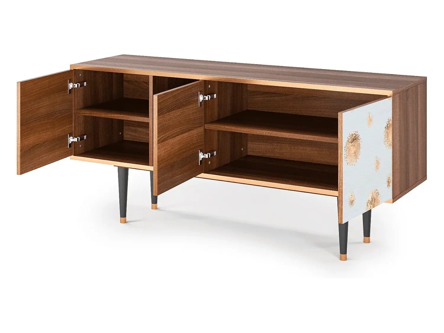 Mueble de TV - 150х69х41 cm - T5 - Sky Latte, Nogueira^ Móvel De Tv