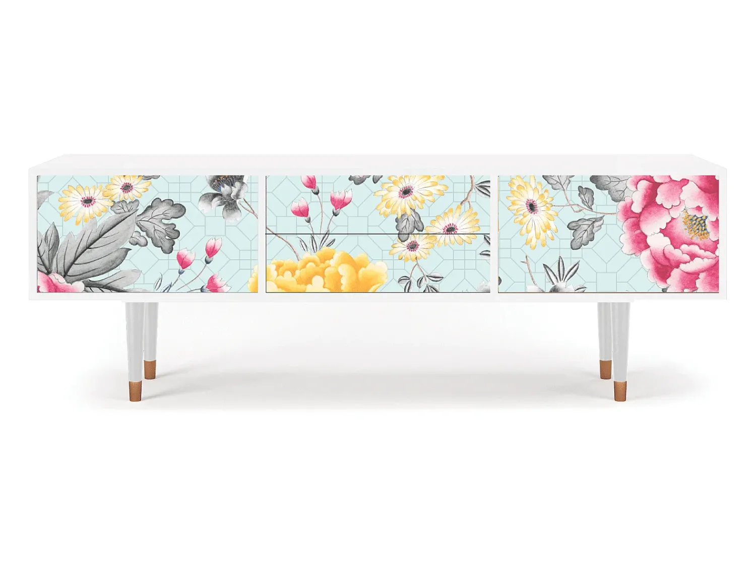 Móvel De Tv| Mueble de TV - 170х59х48 cm - T4 - Sky Garden, Branco Bege