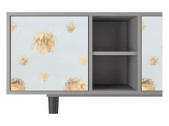 Móvel De Tv* Mueble de TV - 150х69х41 cm - T5 - Sky Latte, Cinza Cinzento