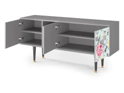 Móvel De Tv| Mueble de TV - 150х69х41 cm - T5 - Sky Garden, Cinza Cinzento
