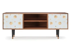 Móvel De Tv* Mueble de TV - 170х69х48 cm - T2 - Sky Latte, Nogueira Castanho