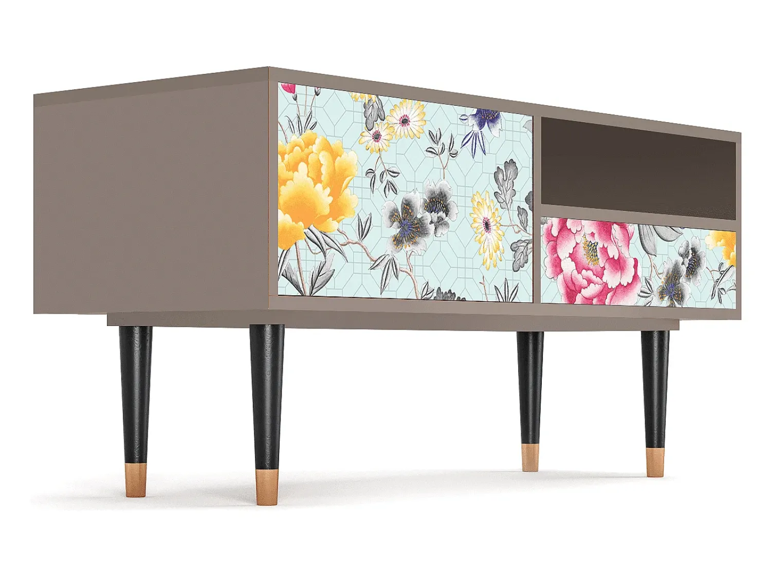 Discount Mueble de TV - 115х59х48 cm - T3 - Sky Garden, Latte Bege