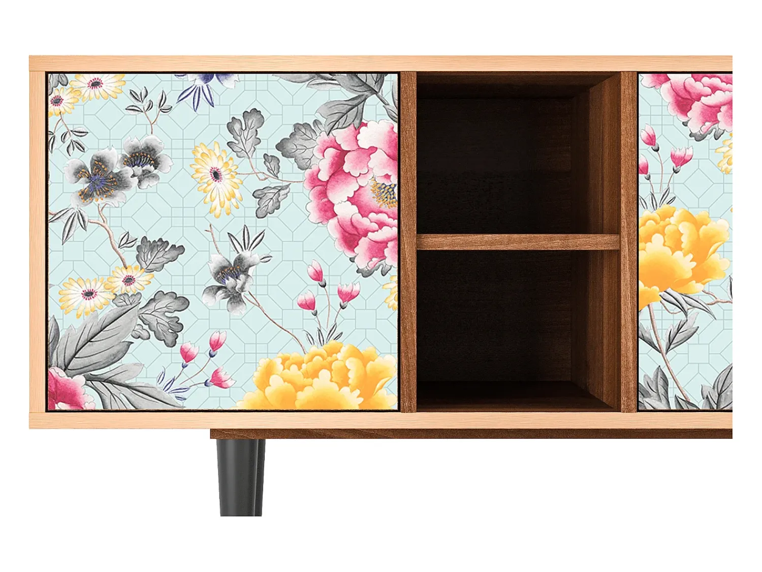 Discount Mueble de TV - 150х69х41 cm - T5 - Sky Garden, Nogueira Castanho