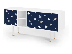 Mueble de TV - 150х69х41 cm - T5 - Space Satellites, Branco Bege