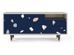 Móvel De Tv| Mueble de TV - 125х56х41 cm - T7 - Space Satellites, Areia Bege