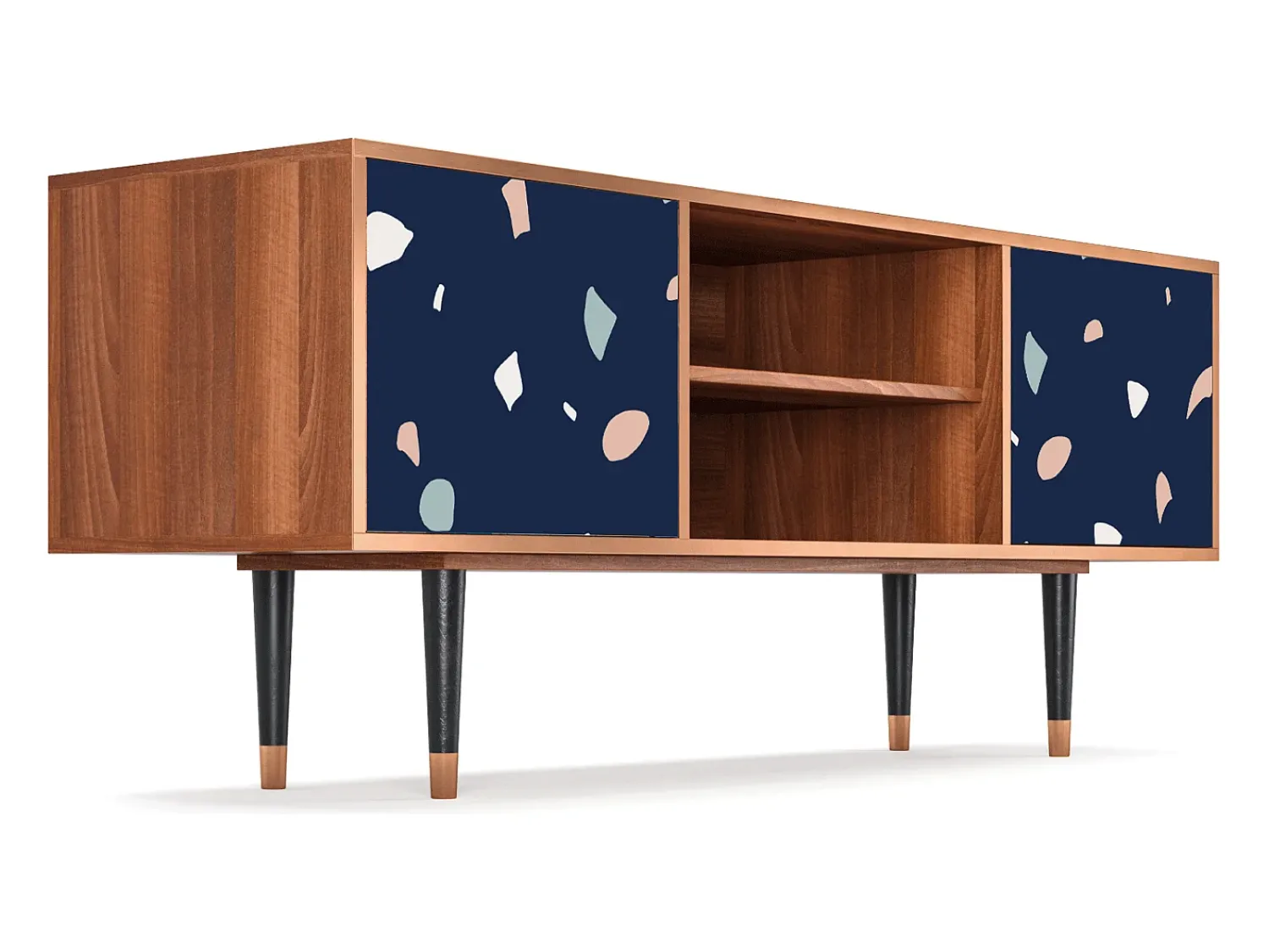 Discount Mueble de TV - 170х69х48 cm - T2 - Space Satellites, Nogueira Castanho