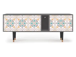 Móvel De Tv* Mueble de TV - 170х69х48 cm - T1 - Spring Ceramics, Cinza Cinzento