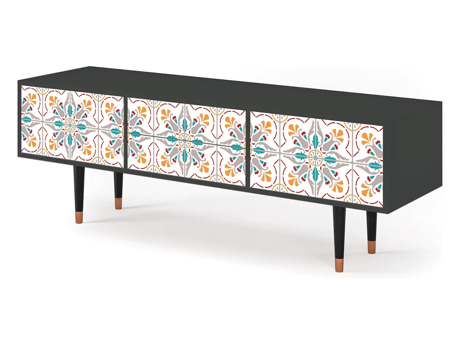 Online Mueble de TV - 170х59х48 cm - T4 - Spring Ceramics, Antracite Cinza antracite