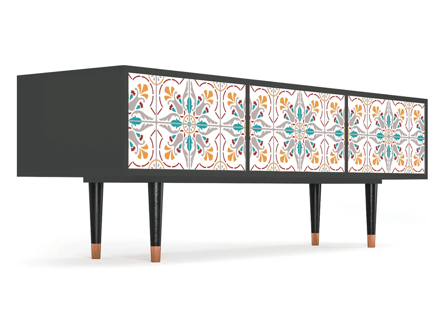 Online Mueble de TV - 170х59х48 cm - T4 - Spring Ceramics, Antracite Cinza antracite