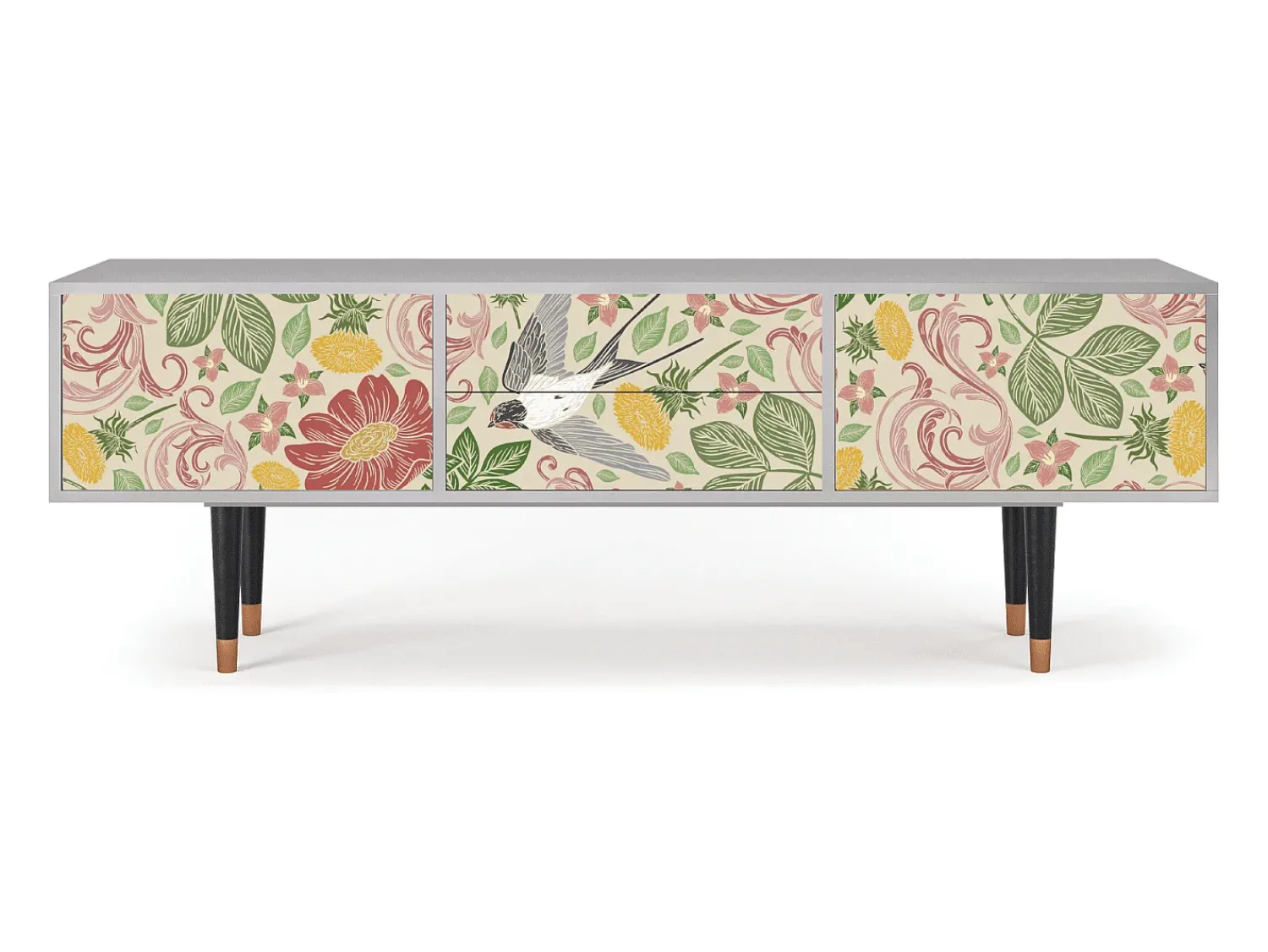 Móvel De Tv| Mueble de TV - 170х59х48 cm - T4 - Spring Swallow, Cinza Cinzento