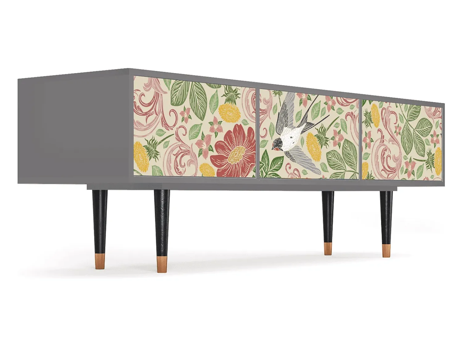 Móvel De Tv| Mueble de TV - 170х59х48 cm - T4 - Spring Swallow, Cinza Cinzento