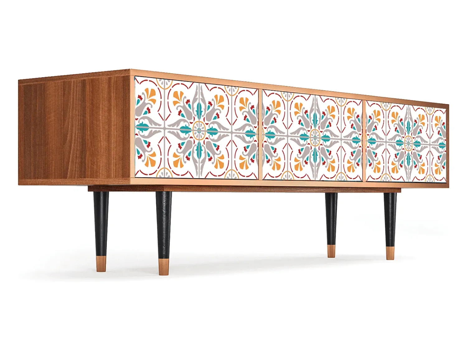 Discount Mueble de TV - 170х59х48 cm - T4 - Spring Ceramics, Nogueira Castanho