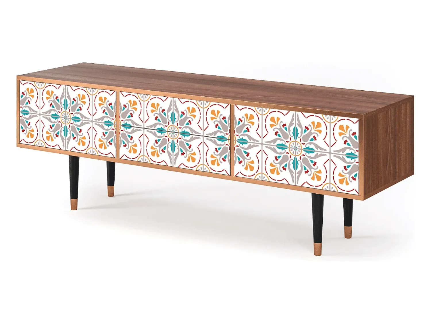 Discount Mueble de TV - 170х59х48 cm - T4 - Spring Ceramics, Nogueira Castanho