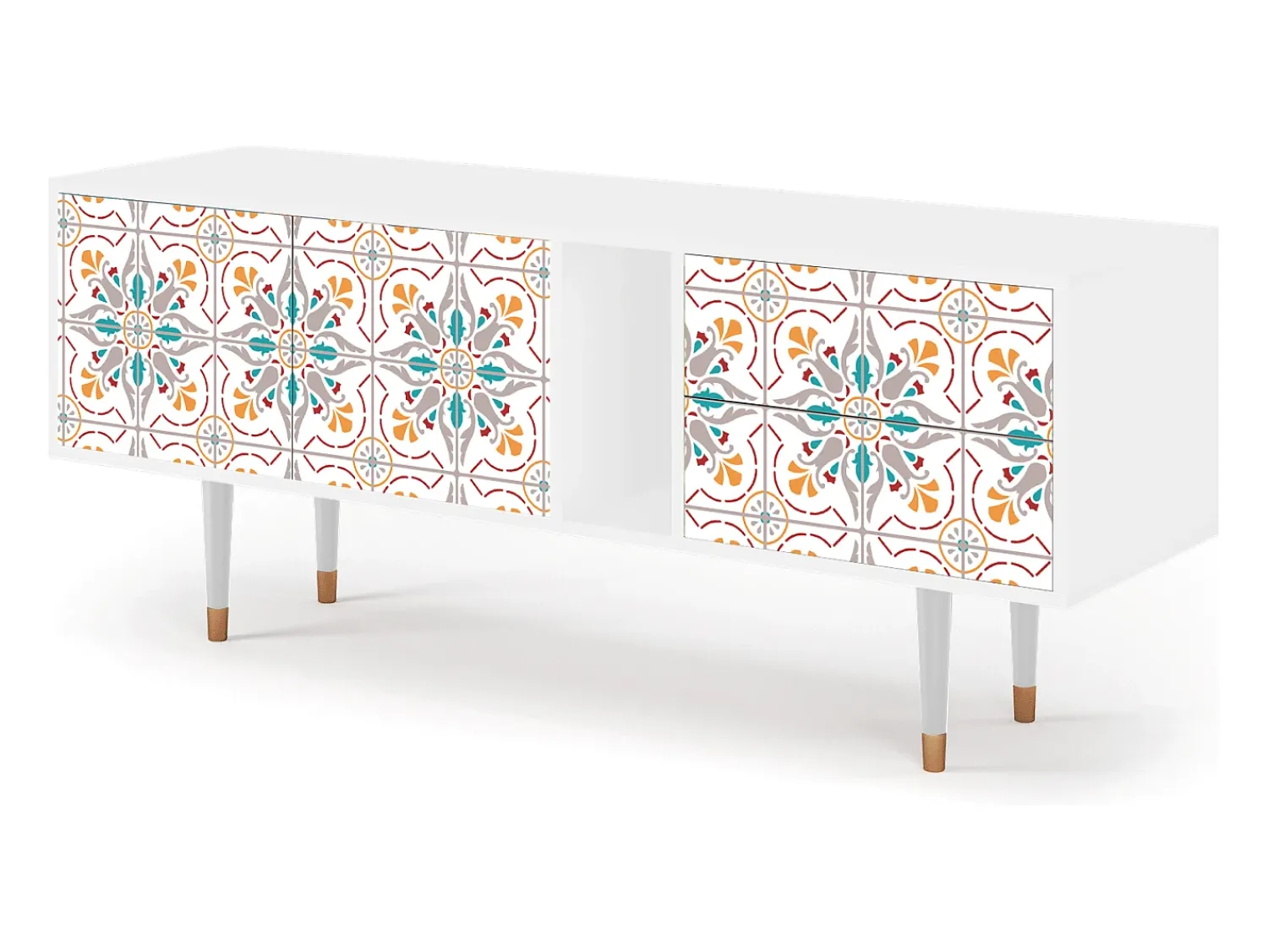 Mueble de TV - 170х69х48 cm - T1 - Spring Ceramics, Branco^ Móvel De Tv