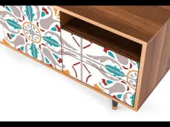Clearance Mueble de TV - 125х56х41 cm - T7 - Spring Ceramics, Nogueira Castanho