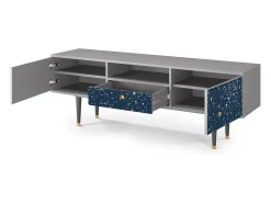 Móvel De Tv* Mueble de TV - 170х59х41 cm - T6 - Starfall, Cinza Cinzento