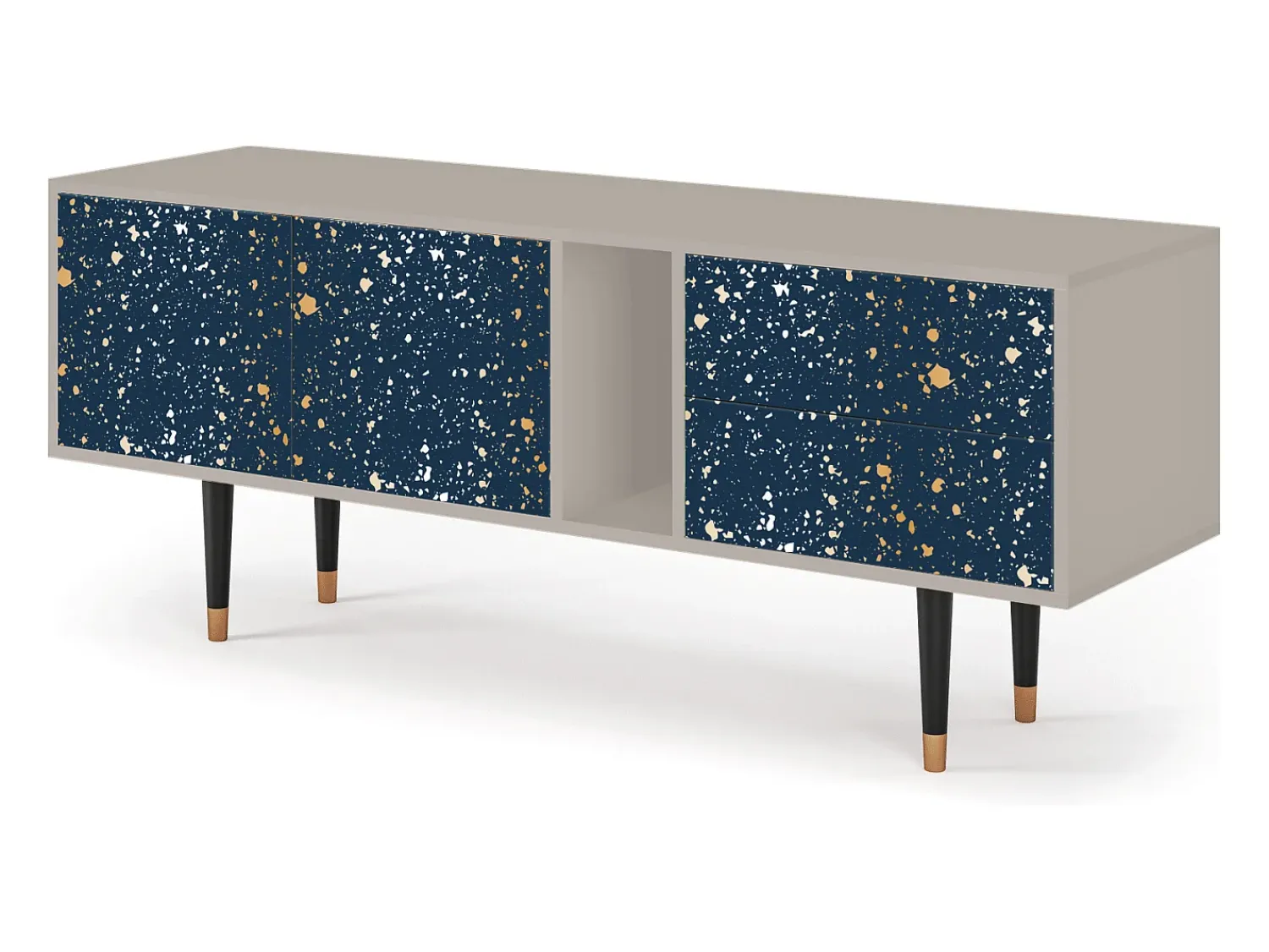 Móvel De Tv| Mueble de TV - 170х69х48 cm - T1 - Starfall, Areia Bege